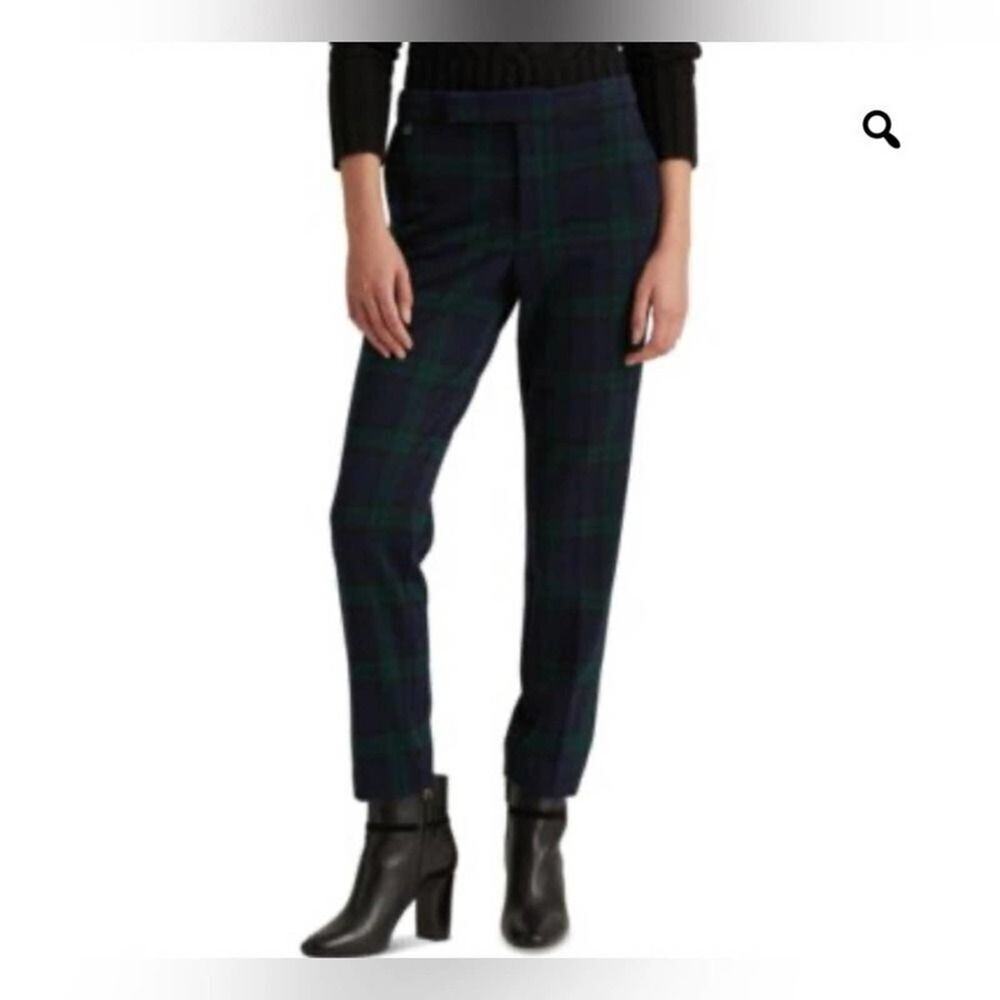 LAUREN RALPH LAUREN PETITE PLAID JACQUARD PANTS SIZE 8P